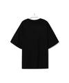 Black Graphic Print Cotton Office T-Shirt