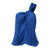 Klein Blue Satin Asymmetrical Shoulder Vest