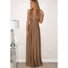 Multi-Rope Criss-Cross Backless Bandage Maxi Dress