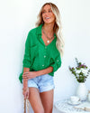 Candy Color Big Pocket Flip Cardigan for Women