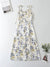 Floral High-Waist Slimming Midi Dress for Women