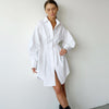 French Slim-Fit Retro Shirt Dress with Long Sleeves