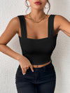 Wide Strap Slim Fit Camisole Top