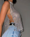 Luxury Rhinestone Turtleneck Vest