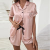 Ice Silk Short-Sleeve Pajama Set