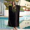 Embroidered Loose Beach Robe and Swimsuit Cover