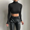 Sexy Slim Fit Turtleneck Long Sleeve Top