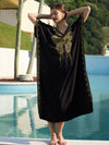 Embroidered Loose Beach Robe and Swimsuit Cover