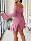 Chic Off-Shoulder Bell Sleeve Short Party Dress