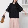 Short-Sleeved Loose Puff Sleeve Shirt