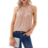 Summer Solid Color Sequined Halter Camisole Top