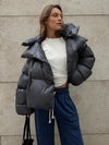 Street Style Short Hooded Cotton Padded Jacket