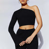 One Shoulder Backless Y2K Slim Fit Top