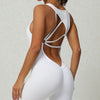 Pleated Peach Hip Quick-Drying Yoga Jumpsuit