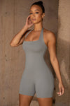 Solid Color Casual Yoga Shaping Romper