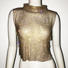 Luxury Rhinestone Turtleneck Vest