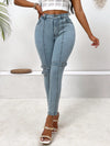 Slimming High Elastic Skinny Straight Jeans