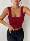 Wide Strap Slim Fit Camisole Top