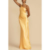 Slim Fit One-Shoulder Satin Party Dress