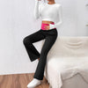 Fleece-Lined High Waist Slim Flare Pants