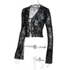 Summer Printed Sexy Mesh Lace Cardigan T-Shirt for Women