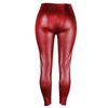 Thin Large Stretch Faux Leather Cropped Pants