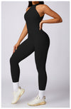 Peach Hip Raise Beauty Back Yoga Jumpsuit