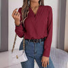 Elegant Stacked V-Neck Long Sleeve Shirt