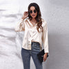 Women’s Satin Artificial Silk Long Sleeve Shirt