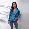 Satin Long Sleeve Artificial Silk Shirt