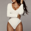 Sexy V-Neck Long Sleeve Bodysuit