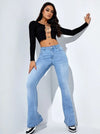 High Waist Slim Fit Bootcut Jeans for Women