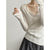 French V Neck Open Sweater Spring Inner Wear