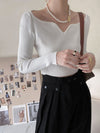 Petal Collar Slim Fit Short Sweater