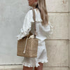 Beige Long Sleeve Loose Casual Shirt High Waist Shorts Two Piece Set