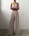 Minimalist Sling Waist Straight Jumpsuit