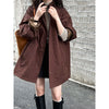 Minimalist Oversized Stand Collar Trench Coat