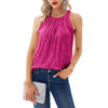 Summer Solid Color Sequined Halter Camisole Top