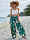 Casual Vacation High Waist Print Wide Leg Pants