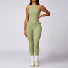 Peach Hip Raise Beauty Back Yoga Jumpsuit