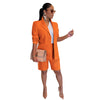 Blazer and Shorts Two Piece Suit for Women