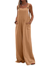 Ethnic Solid Color Wide Leg Jumpsuit