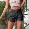 Office High Waist Curl Denim Shorts