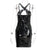 Cutout Backless Faux Leather Camisole Dress