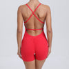 Peach Hip Raise Beauty Back Yoga Jumpsuit