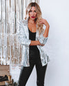 Sequined Collared Casual Blazer