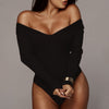 Sexy V-Neck Long Sleeve Bodysuit