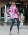 Sequined Collared Casual Blazer