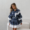 Classic Retro Asymmetric Plaid Dress