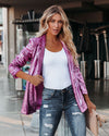 Sequined Collared Casual Blazer